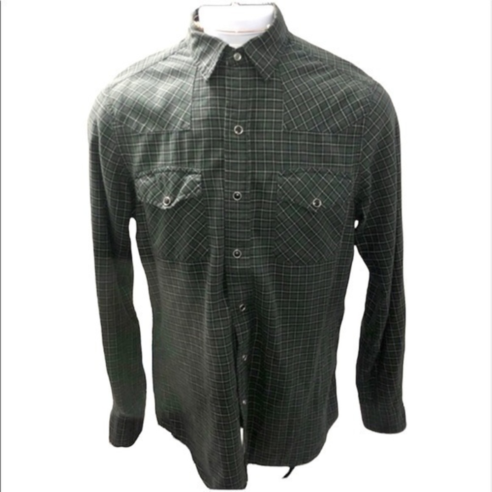 RRL Dark Green Plaid Shirt Size S